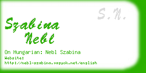 szabina nebl business card